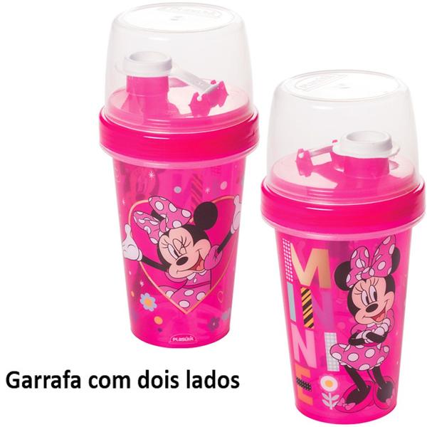 Imagem de Kit Infantil Lancheirinha Minnie Rosa Lanche Alimentação