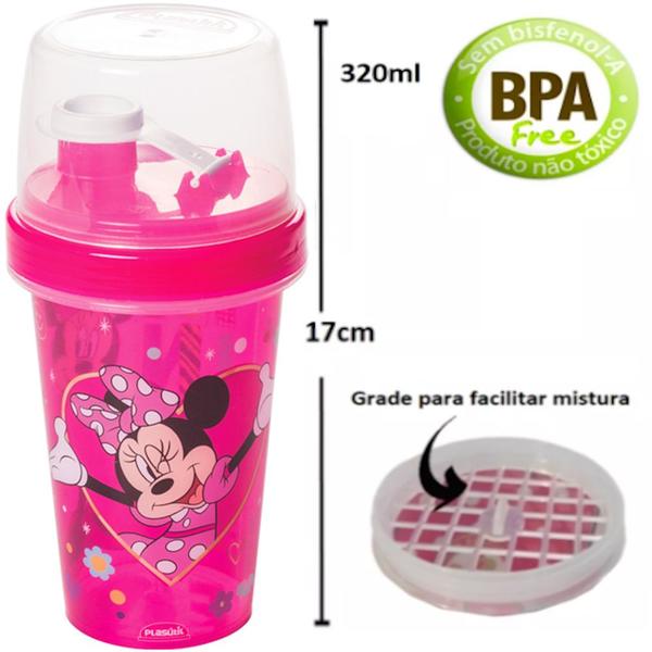 Imagem de Kit Infantil Lancheirinha Minnie Rosa Lanche Alimentação