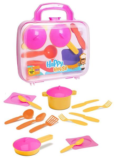 Imagem de Kit Infantil Maletinha Panelinhas Menina Samba Toys Brincar