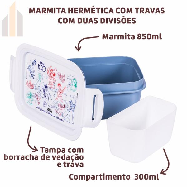 Imagem de Kit Infantil Marmita Hermética com Travas Garrafa Lancheira  Mickey e Amigos Ed.Especial