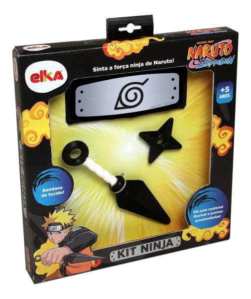 Imagem de Kit Infantil Ninja Original Naruto Shippuden c/ 3 Peças Elka