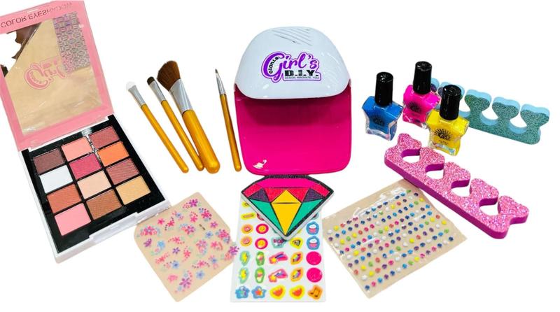 Imagem de Kit Infantil Unhas e Makeup com cabine Salão Fashion