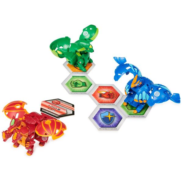 Imagem de Kit Inicial de Bakugan 3 Unidades Nillious Ultra e Colecionáveis Geogan Rising