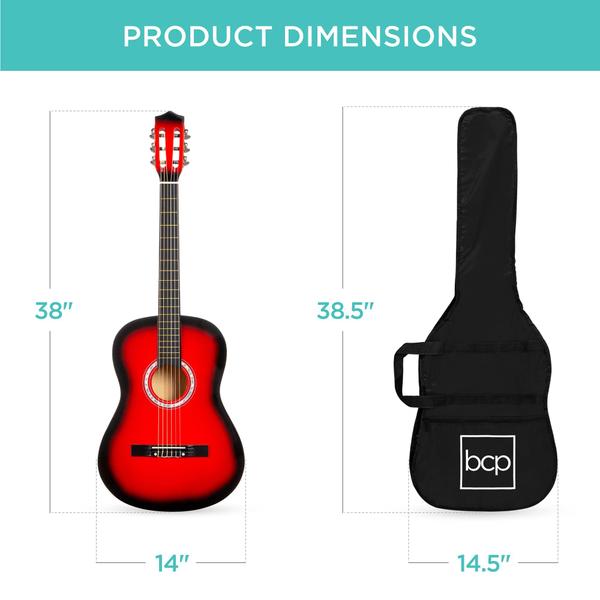 Imagem de Kit inicial de produtos Best Choice para guitarra acústica 38 em vermelho