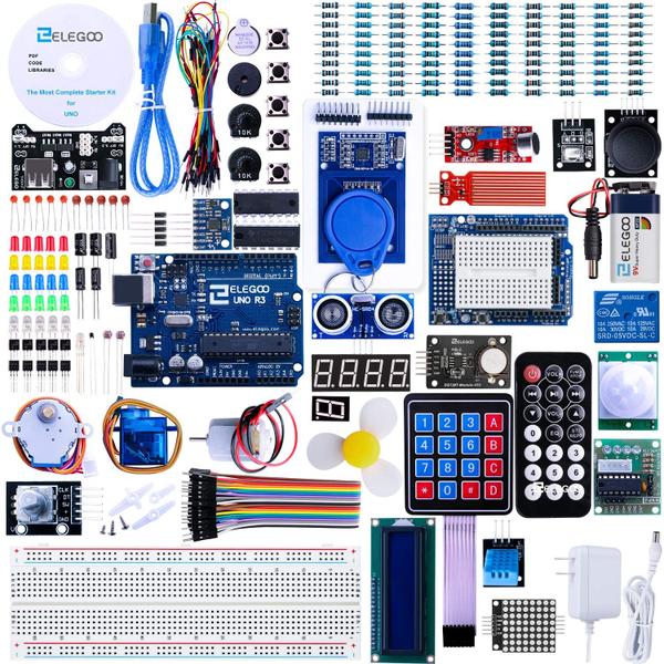 Imagem de Kit inicial ELEGOO UNO R3 mais completo com mais de 200 componentes