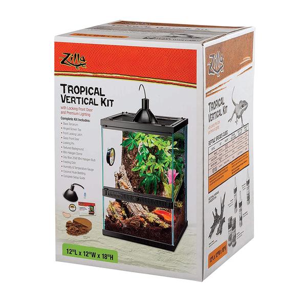 Imagem de Kit inicial Zilla Tropical Vertical Habitat 41L para répteis