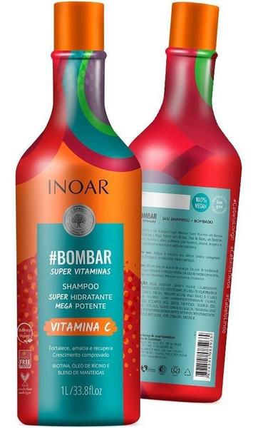 Imagem de Kit Inoar Bombar Shampoo + Condicionador 1000Ml