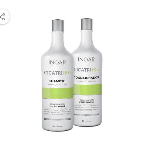 Imagem de Kit Inoar Shampoo + Condicionador Cicatrifios 1000ml