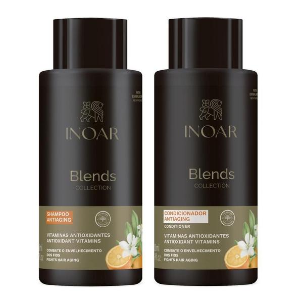 Imagem de Kit Inoar Shampoo e Condicionador Vitaminas 800ml