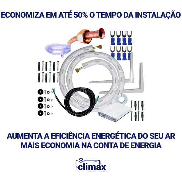 Imagem de Kit instalação ar inverter split 22000 btus 2m com suporte