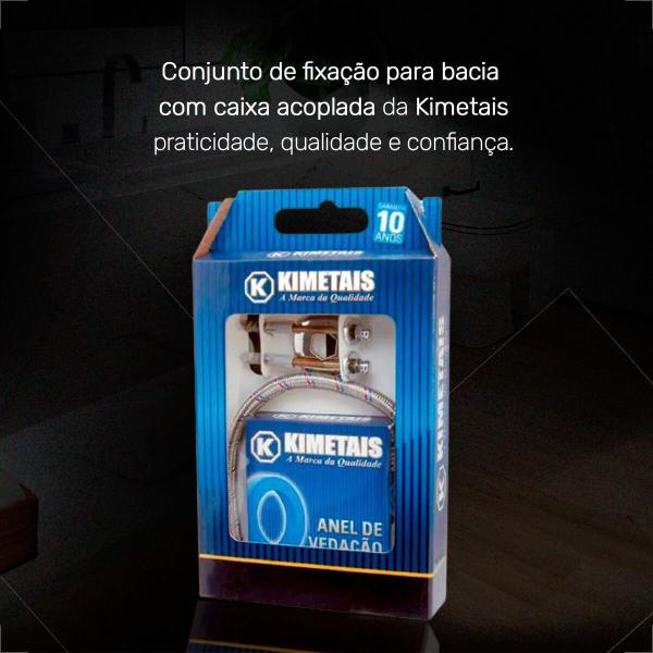 Imagem de Kit instalacao kimetais caixa acoplada 1763 com fixacao s-10 e flexivel 40cm