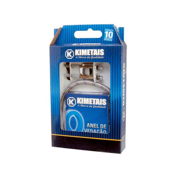 Kit instalacao kimetais caixa acoplada com fixacao lateral flexivel 40cm Imagem de Kit instalacao kimetais caixa acoplada com fixacao lateral flexivel 40cm