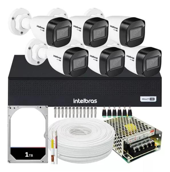 Imagem de Kit Intelbras 6 Câmeras Vhd 1130 30m Dvr De 8 Canais Hd 1tb