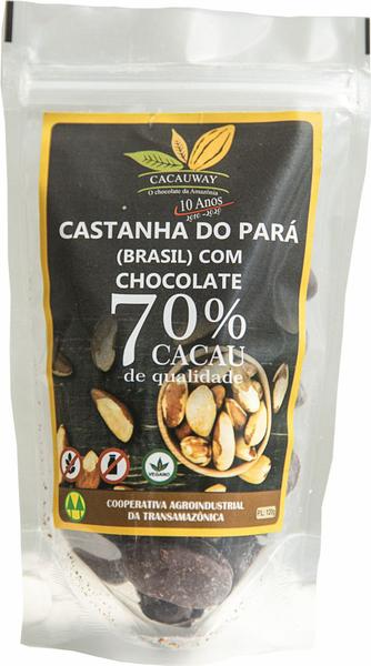 Kit Intenso ( Chocolate 70% , Castanha c/chocolate 70%, Nibs e Amêndoa crocante)Cacauway Imagem de Kit Intenso ( Chocolate 70% , Castanha c/chocolate 70%, Nibs e Amêndoa crocante)Cacauway
