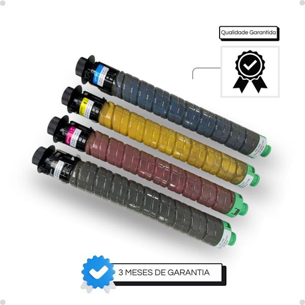 Kit Intercopy Toner Compatível Ricoh IMC2000 2500 BK M Y C Imagem de Kit Intercopy Toner Compatível Ricoh IMC2000 2500 BK M Y C