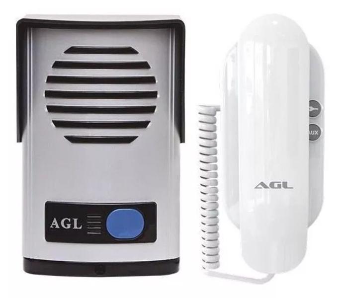 Kit Interfone + Porteiro Eletrônico Agl P10 S Branco Imagem de Kit Interfone + Porteiro Eletrônico Agl P10 S Branco