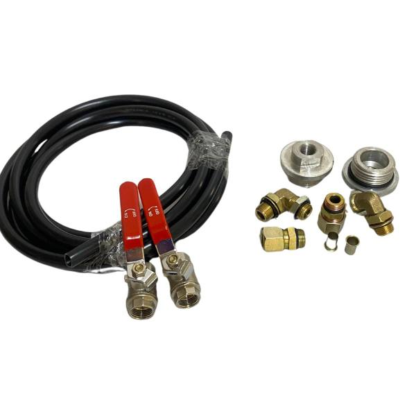 Imagem de Kit Interligação Transferência Entre Tanque Auxiliar Diesel Bepo Sistema Novo Rosca Grossa Caminhão MB VW Scania Volvo