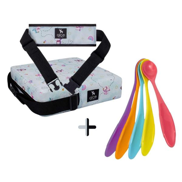 Kit Introdução Alimentar 5 Colheres Design Anatômico Buba 1 Assento E Cinto Elevação Infantil - Shopfc Imagem de Kit Introdução Alimentar 5 Colheres Design Anatômico Buba 1 Assento E Cinto Elevação Infantil