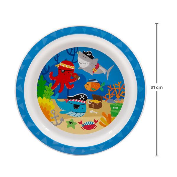 Imagem de Kit Introdução Alimentar Bowl e Pratinho Infantil Animais Frutas Buba 