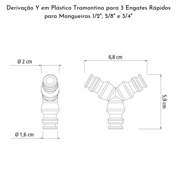 Imagem de Kit Irrigação Circular 2 Pontos Engate Rápido TRAMONTINA