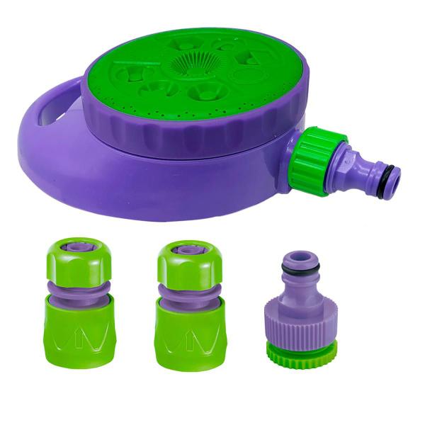 Kit Irrigador 8 Jatos Aspersor 360 Graus + Engate Rápido e Conexões Portátil Horta Jardim Gramado Canteiro Campo Quintal - PALLISAD MTX Imagem de Kit Irrigador 8 Jatos Aspersor 360 Graus + Engate Rápido e Conexões Portátil Horta Jardim Gramado Canteiro Campo Quintal