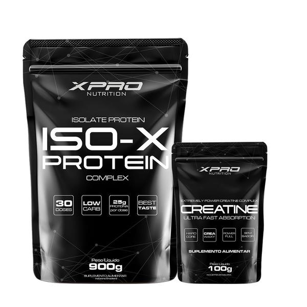 Kit Iso-X - 900g + Creatina Refil - 100g - Xpro Nutrition Imagem de Kit Iso-X - 900g + Creatina Refil - 100g - Xpro Nutrition