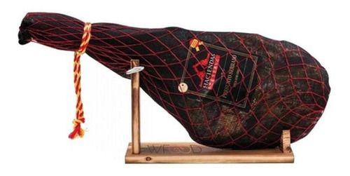 Imagem de Kit Jamon Espanhol Presunto Serrano Cru 6kg + Suporte + Faca