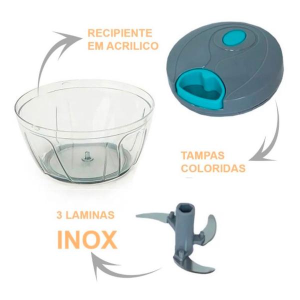 Imagem de Kit Jarra De Vidro 520ml + Processador De Alimentos 500ml