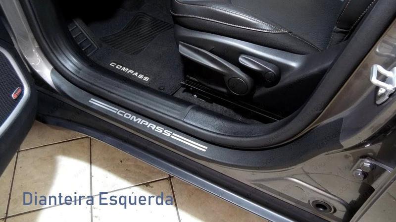 Imagem de Kit Jeep Compass até 2024 Soleiras Super Protetoras Portas + Mala