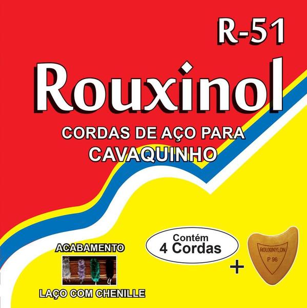 Imagem de Kit Jodo de Cordas Aço Cavaquinho Rouxinol R-51+ Acessórios