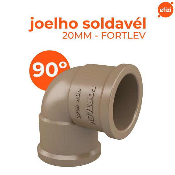 Imagem de KIT JOELHO 90º SOLDÁVEL 20MM FORTLEV - 50 UNIDADES