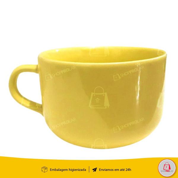 Imagem de Kit Jogo 2 Caneca Jumbo Xícara Cumbuca 450ml Sopa Caldo Cha Cafe Chocolate