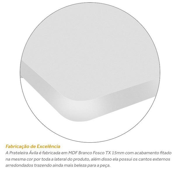 Kit Jogo 4 Prateleiras De Livro De Parede Ávila MDP Branco 60cm X 15cm Imagem de Kit Jogo 4 Prateleiras De Livro De Parede Ávila MDP Branco 60cm X 15cm
