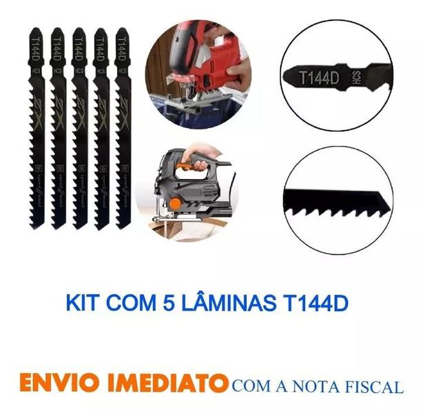 Imagem de Kit Jogo 8 lâminas de serra tico tico para madeira e metal