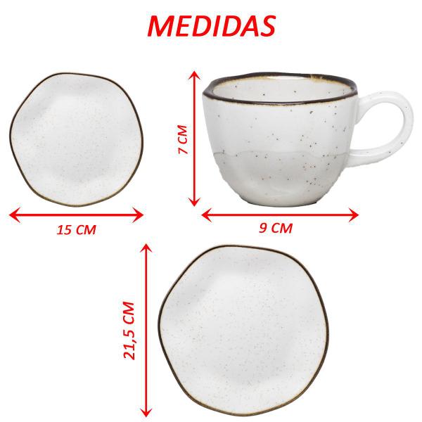 Kit Jogo Café Da Manhã Lanche Para 8 Pessoas Porcelana 220ml - Gici Casa Imagem de Kit Jogo Café Da Manhã Lanche Para 8 Pessoas Porcelana 220ml