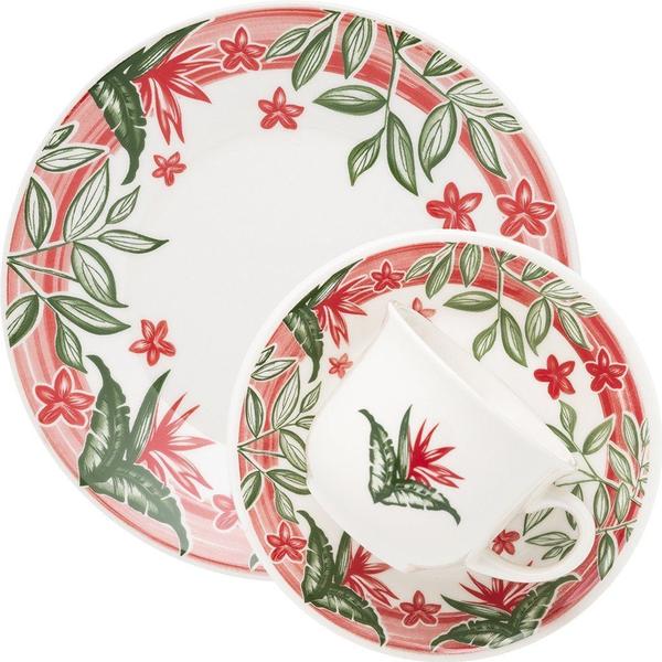 Kit Jogo Café Lanche Biona Jardim Tropical 24 Peças Oxford - Gici Home Imagem de Kit Jogo Café Lanche Biona Jardim Tropical 24 Peças Oxford