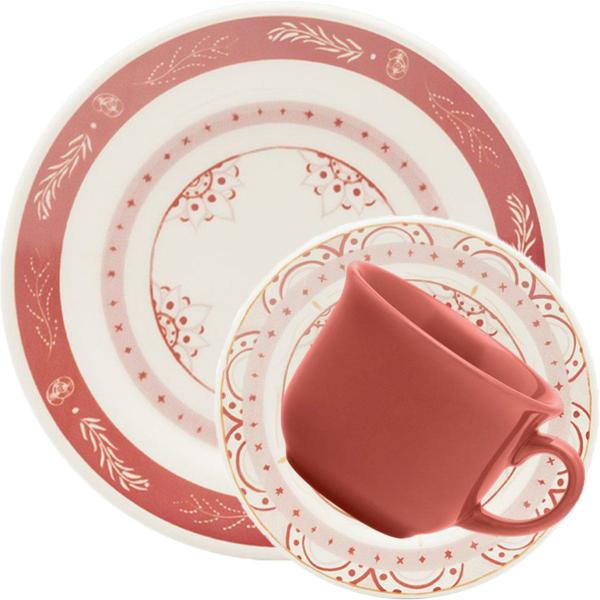 Kit Jogo Café Lanche Donna Arabesco Oxford 16Pçs 8 Pessoas - Gici Home Imagem de Kit Jogo Café Lanche Donna Arabesco Oxford 16Pçs 8 Pessoas