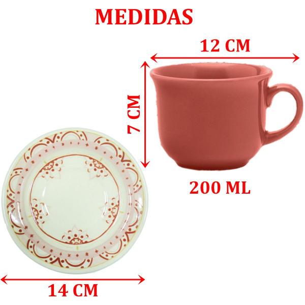 Kit Jogo Café Lanche Donna Arabesco Oxford 16Pçs 8 Pessoas - Gici Home Imagem de Kit Jogo Café Lanche Donna Arabesco Oxford 16Pçs 8 Pessoas
