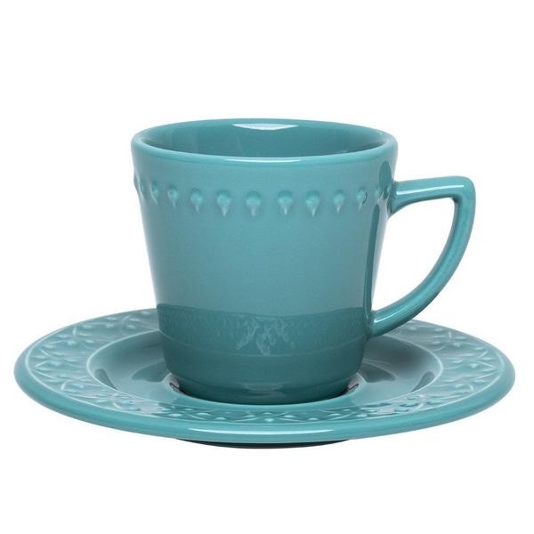 Kit Jogo Café Lanche Mendi Enseada Oxford 8 Peças Cerâmica Imagem de Kit Jogo Café Lanche Mendi Enseada Oxford 8 Peças Cerâmica