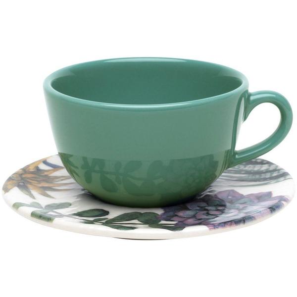 Kit Jogo Café Lanche Oxford Unni Bothanica 12 Peças Cerâmica - Gici Home Imagem de Kit Jogo Café Lanche Oxford Unni Bothanica 12 Peças Cerâmica