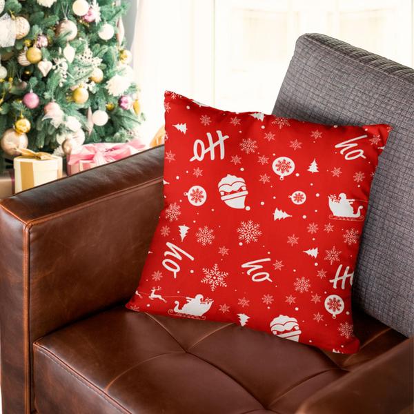 Imagem de Kit Jogo Capas de Almofadas 45 x45 Decorativas de Natal Natalina 4 Peças