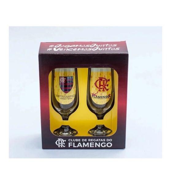 Imagem de Kit Jogo Com 2 Taças Floripa 300ml Flamengo Licenciada Oficial