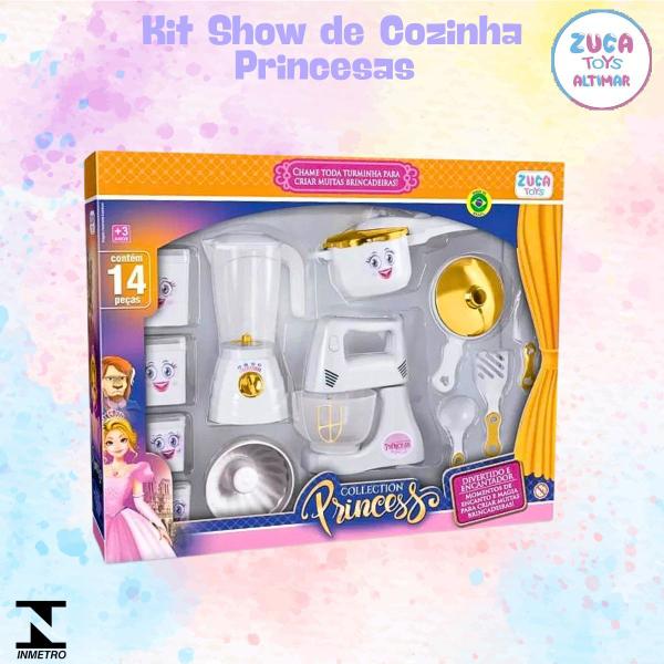 Imagem de Kit Jogo Completo Cozinha Brinquedo Infantil Show de Cozinha Princesa Collection 14 Pecas