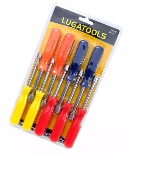 Kit Jogo De Chave Canhão Com 9 Peças Em Aço Carbono Lugatools Imagem de Kit Jogo De Chave Canhão Com 9 Peças Em Aço Carbono Lugatools