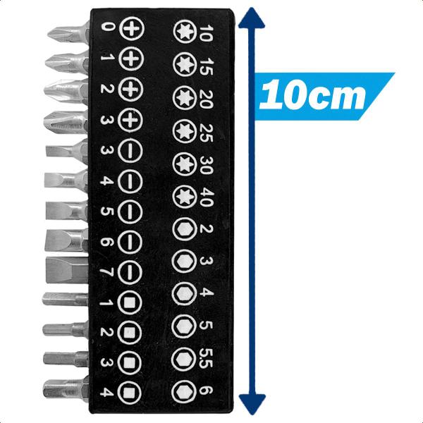 Imagem de Kit Jogo De Chaves Precisão 27 em 1 bits Fenda Philips Profissional 