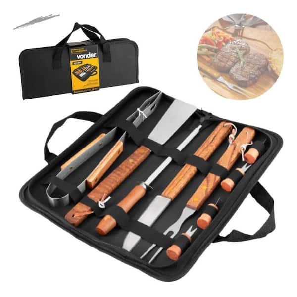 Kit Jogo De Churrasco 10 Peças Inox