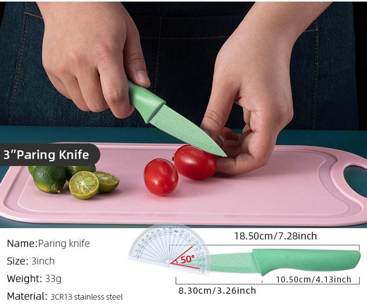 Kit Jogo De Facas Coloridas 6pcs Chef Cozinha Churras - FACASCOLORIDAS Imagem de Kit Jogo De Facas Coloridas 6pcs Chef Cozinha Churras