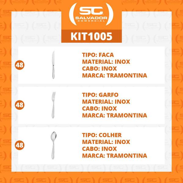 Imagem de KIT - Jogo de Facas, Garfos e Colheres Luxo Laguna 144 Peças em Aço Inox ITOP - Tramontina