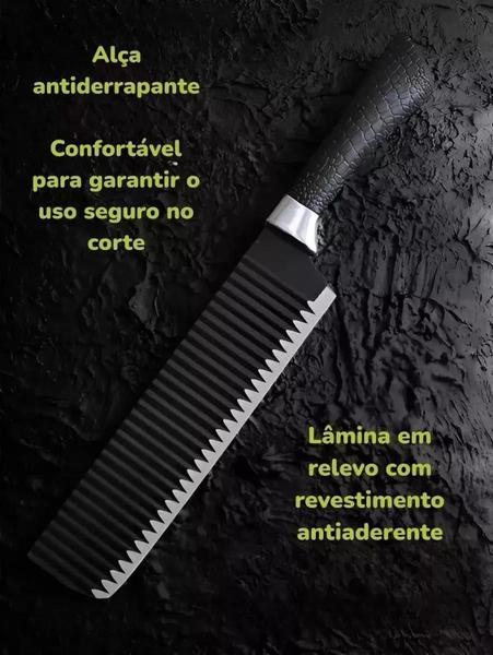 Kit Jogo Facas Churrasco Antiaderente Fio Navalha: Precisão - MR Imagem de Kit Jogo Facas Churrasco Antiaderente Fio Navalha: Precisão