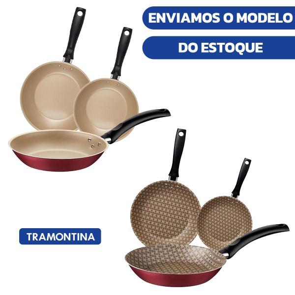 Kit Jogo Frigideira 3pç Antiaderente 16/20/24cm - Tramontina - Tramontina Imagem de Kit Jogo Frigideira 3pç Antiaderente 16/20/24cm - Tramontina